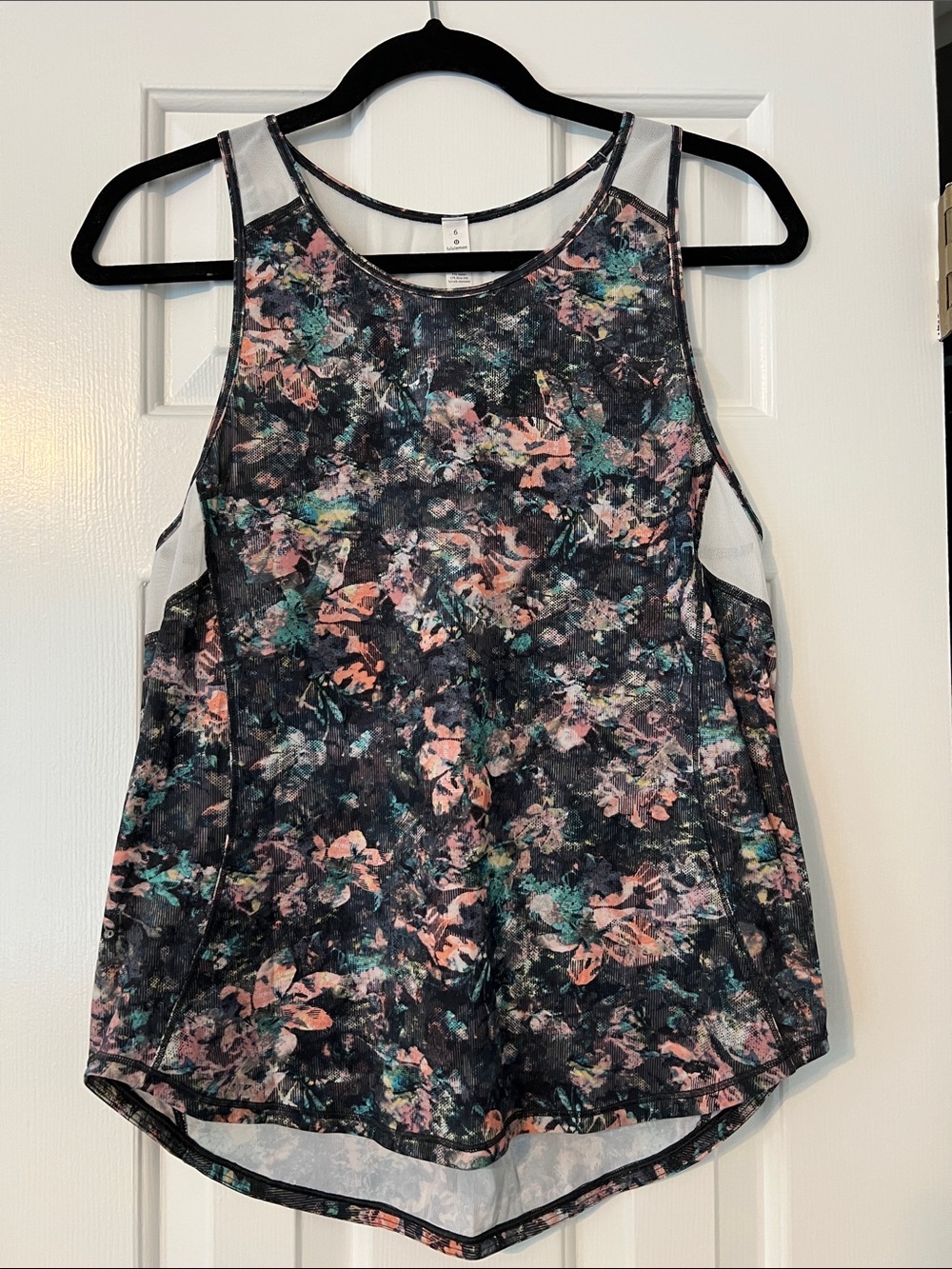 lululemon athletica Floral-Print Tank Top in Black, Pink & Teal